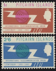 PITCAIRN ISLAND - 1965 ITU (2) MINT UNHINGED (A29206) - Picture 1 of 1