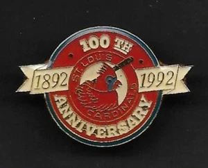 1992 ST LOUIS CARDINALS 100th Anniversary HAT PIN BACK BUTTON - Picture 1 of 1