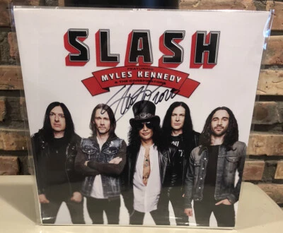 SLASH Signed 12x12 Print and  "4" Limited Edition Purple Vinyl - Image 1 of 4