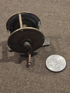 Antique Brass Baby Fishing Reel - Picture 1 of 6
