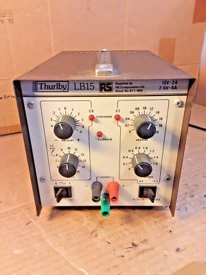 Thurlby Thandar Lb15 15V-2A 7.5V-4A Power Supply Unit.POWER TESTED ONLY - Image 1 of 4