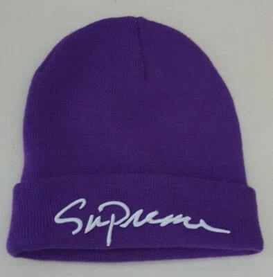 Bonnet Supreme Classique Script FW18 Violet - Photo 1/4