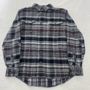 Woolrich Shirt Mens Large Black Red Plaid Flannel Oxbow Bend Heavy Lumberjack - Bild 1 von 10