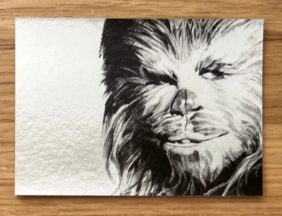 TOPPS STAR WARS GALAXY 4 SILVER FOIL CARD 6/15 CHEWBACCA - Mint Card! - Image 1 of 3