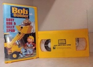 Bob the Builder - Busy Bob  Silly Spud 2001 Yellow Clam Shell And Tape UNTESTED - Picture 1 of 5