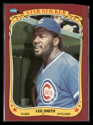 1986 Fleer Star Stickers #112 Lee Smith Chicago Cubs - Image 1 of 2