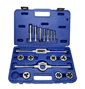 16 Piece NC HSS Round Tap and Die Set (1/4 - 3/4) with 1-1/2 OD Round Dies - Picture 1 of 2