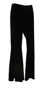 Free People, Pantaloni svasati bassi in velluto nero, gamba magra, vita elastica, S - Foto 1 di 5