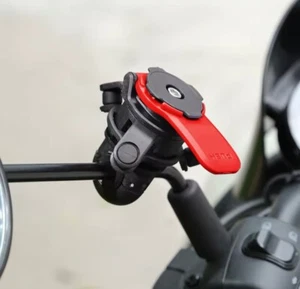 Supporto Telefono Moto Specchietto Rosso con Antivibrazioni tipo Quad Lock - Bild 1 von 6