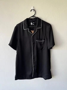 new ksubi short sleeve shirt top extra small xs s resort black downtown white - Picture 1 of 4