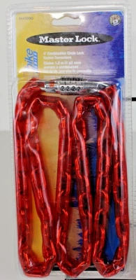 Master Lock Vintage Bicycle Combination 4' Chain Lock Unopened - Image 1 of 3