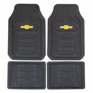 Chevy Weatherpro Black Car Truck SUV Heavy Duty All Weather Rubber Floor Mats - Picture 1 of 5