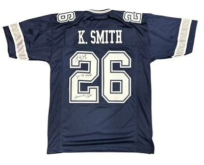 凯文·史密斯签名专业风格定制达拉斯牛仔球衣带JSA — 第 1/4 张图片