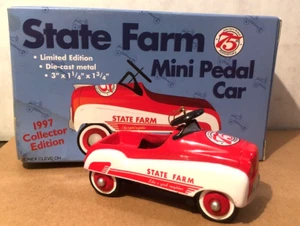 State Farm 75th Anniversary Hand Crafted Mini Pedal Car 1997 Ornament Xonex - Picture 1 of 7