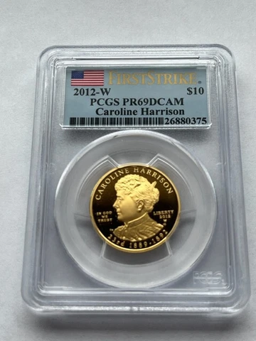 2012-W CAROLINE HARRISON FIRST SPOUSE PCGS PR69DCAM Cover