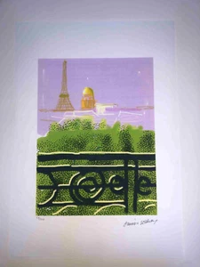David Hockney Litografia off set cm 50x35 Firma su lastra con certificato - Picture 1 of 5