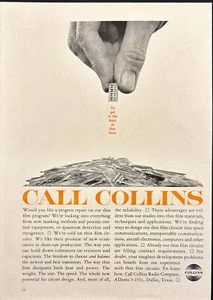 Collins Radio Co Thin Film Circuit Program Vintage Print Ad 1962 - Bild 1 von 3