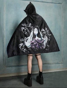 Tim Burtons CORPSE BRIDE Blanket HOODIE Plush HOODED Cape Travel Soft - Picture 1 of 8
