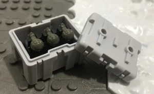 3x Green Halo UNSC Grenades In Mega Bloks Construx Compatible Sm Utility Case - Picture 1 of 4