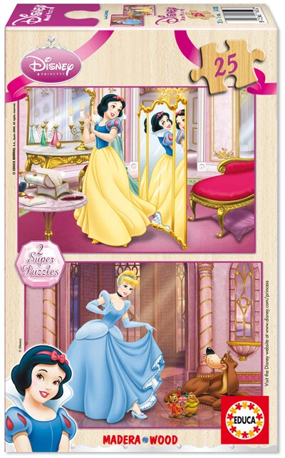 Rompecabezas de madera Educa Disney Princess 2 x 25 piezas 14182 nuevo precintado Foto 1 de 2