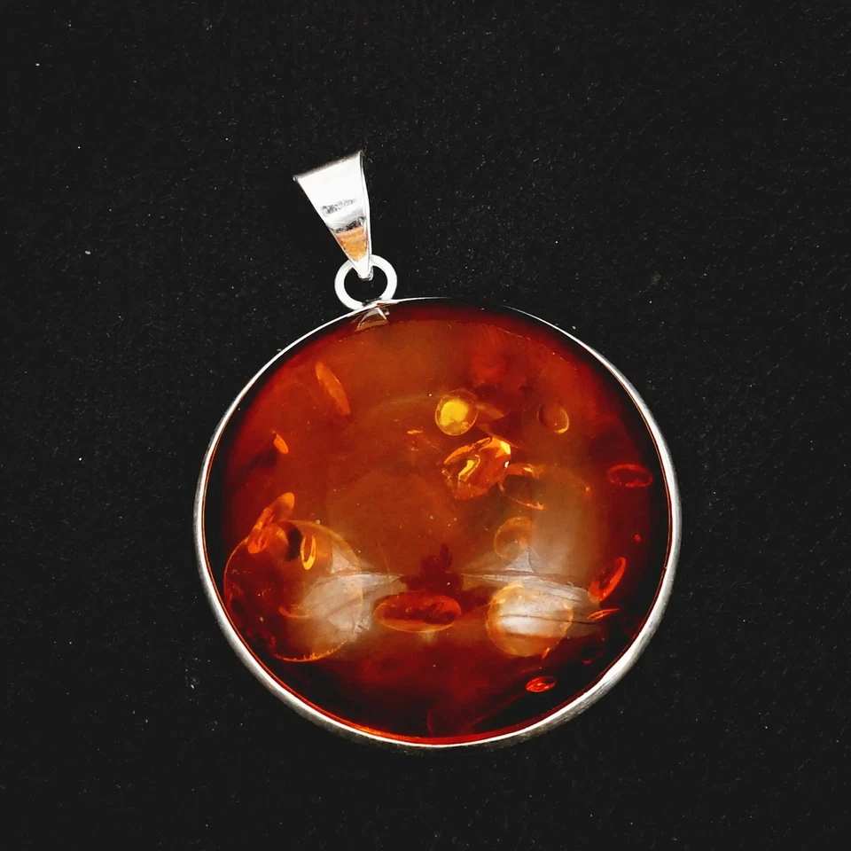 Colgante étnico hecho a mano de piedras preciosas ámbar joyería regalo para año nuevo 2,2" AP-44157 Foto 1 de 1