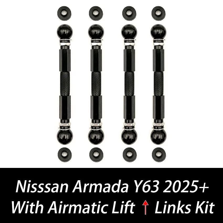 For 2025+ Nissan Armada Y63 Adjustable Air Ride Suspension Lift Raise Links Kit - Image 1 of 4
