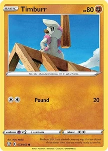 Pokemon Timburr SWSH05: Battle Styles 073/163 LP - Picture 1 of 1