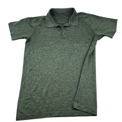 Рубашка поло Lululemon мужская большая зеленая вересковая спортивная эластичная для гольфа - Изображение 1 из 4