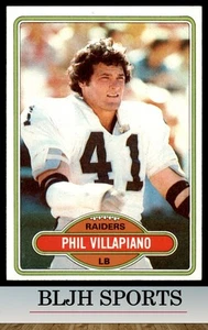 1980 Topps #23 Phil Villapiano Oakland Raiders (1B5) - Picture 1 of 2
