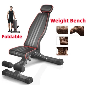 Multifunktion Klappbar Trainingsbank Hantelbank Fitnessbank Bizepsbank bis 300kg - Bild 1 von 10