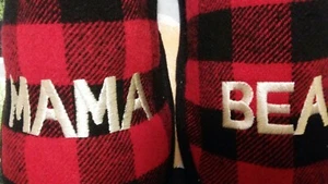 Dearfoam Mama Bear Memory Foam Slippers Buffalo Check Plaid Clogs size XL - Picture 1 of 11