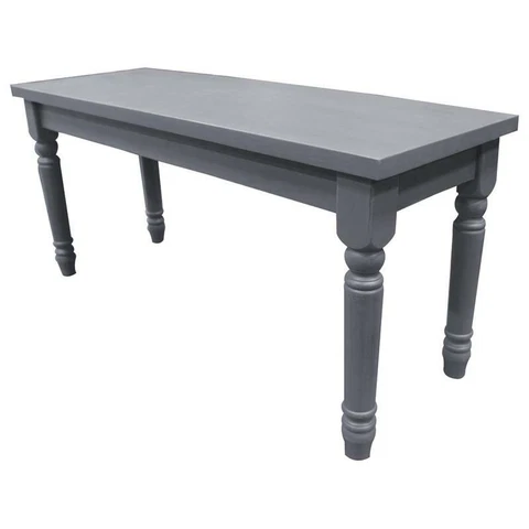 Best Master Luxembourg Solid Wood Dining Bench in Rustic Gray Cover