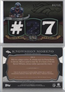 2009 Topps Triple Threads Relics Sepia /18 Knowshon Moreno #TTR-12 Rookie RC