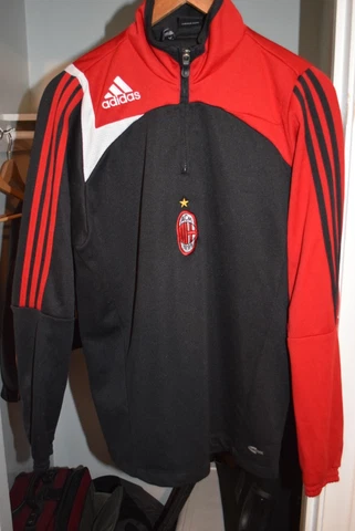 AC Milan Club Edmonton Canada Adidas Pullover 1/4 Zip Jacket Check Measurements Cover