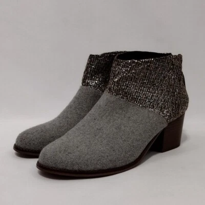Toms Wool Blend Chelsea Boots Women's 11 Gray Boho Retro 90s Y2K Casual - Image 1 of 4