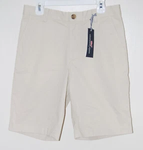 NWT Vineyard Vines Boy's Stone Beige Flat Front Stretch Breaker Shorts sz 10 - Picture 1 of 14