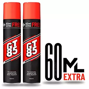 GT85 Spray Lubricant Penetrator Water Displacer Corrosion 400ML with FREE 60ML - Picture 1 of 16