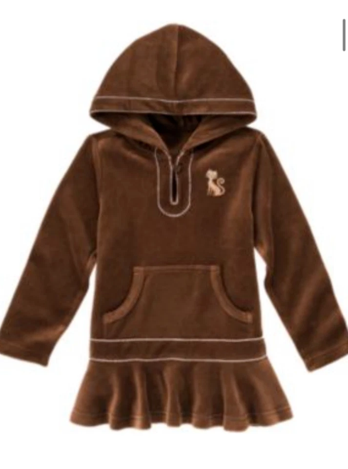 NUEVO Gymboree Niñas KITTY GLAMOUR - TALLA 6 - Gato Siamés SUÉTER CON CAPUCHA MARRÓN - NUEVO CON ETIQUETAS Foto 1 de 1