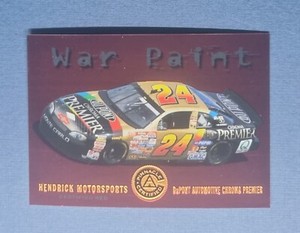 1997 Pinnacle Certified Jeff Gordon War Paint Mirror Red Insert Card