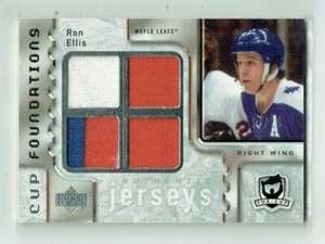 06-07 UD Upper Deck The Cup Foundations  Ron Ellis  /25  Quad Jerseys