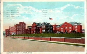 1920s OH Postcard Aultman Hospital Canton Ohio 1929 Heavy Wear - Picture 1 of 2