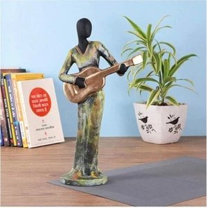 Handpainted Human Playing Musical Statue for Home Decor Decorative Showpiece - Picture 1 of 3