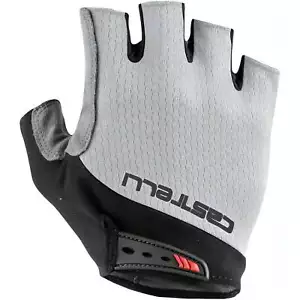 Castelli Entrata V Fingerless Cycling Gloves White Padded Bike Ride Comfort Mens - Picture 1 of 2