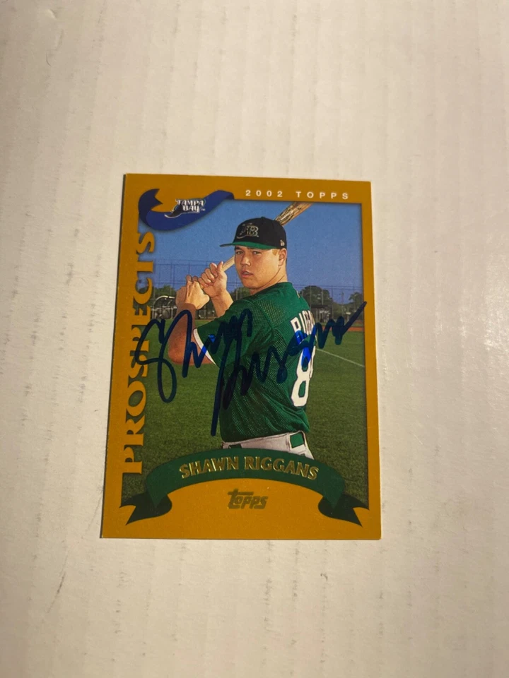 Tampa Bay Rays SHAWN RIGGANS Signed Card - Image 1 of 1