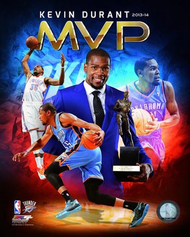 Kevin Durant 2014 NBA MVP OKC Thunder Premium Commemorative 16x20 POSTER PRINT Cover