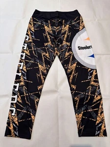 NFL Team Logo Pittsburgh Steeler High Waist Yoga Pants Slimming Fitness Legging - Picture 1 of 5