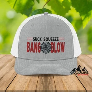 Jet Engine, Suck Squeeze Bang Blow Richardson Trucker Hat para hombres mujeres - Imagen 1 de 21