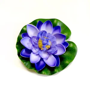 5 piezas Loto Artificial Flor de Agua Lirio Piscina Flotante Estanque Decoración de Plantas Eternas - Imagen 1 de 31