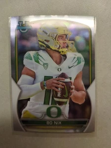 2022 Bowman University Chrome - Bo Nix #61 (RC) - Picture 1 of 2