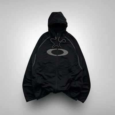 Oakley Vintage Fleece Lined Technical Ninja Hood Softshell Jumper Hoodie Mens L - Image 1 of 4